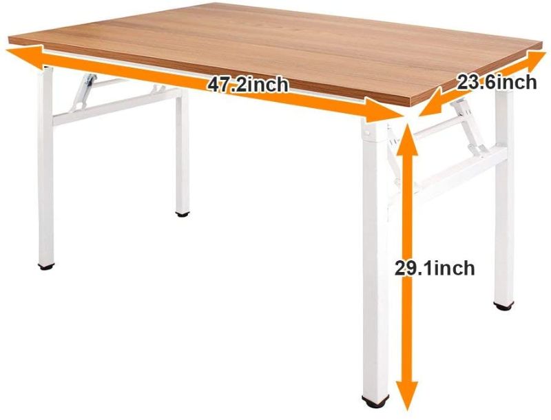 Photo 1 of Need 47 inches Computer Desk Office Desk Folding Table with BIFMA Certification Computer Table Workstation,Teak White AC5BW-120
