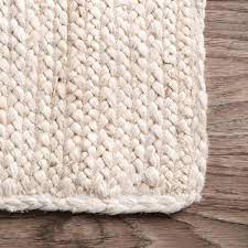 Photo 1 of  Chunky Loop Jute Off-White 6 ft. x 9 ft. Area Rug