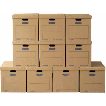 Photo 1 of Bankers Box SmoothMove Classic Moving Boxes Large 10pk (No Tape Required)