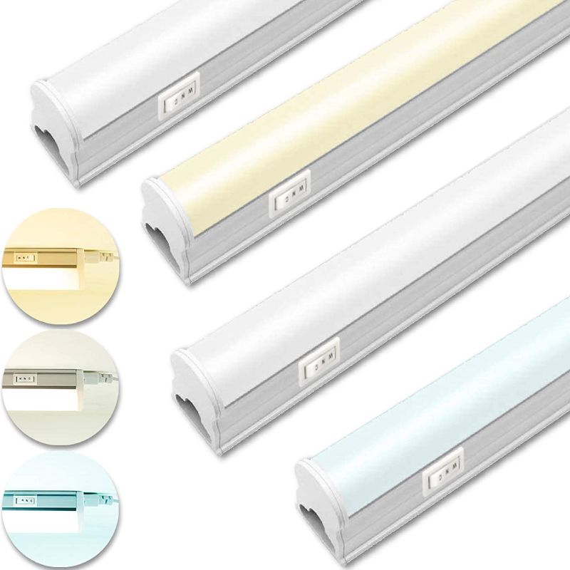 Photo 1 of Newhouse Lighting 4FT T5 Light Fixture LED Shop Light 20W w/Selectable CCT, 2000 Lumens, 2700/4100K/5000K, Utility Ceiling Lights Linkable for Garage and Under Cabinet, (4-Pack) (NHT5-4FTCCT-4)
