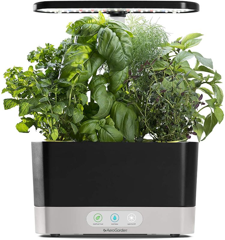 Photo 1 of AeroGarden Harvest - Indoor Garden with LED Grow Light, Black
