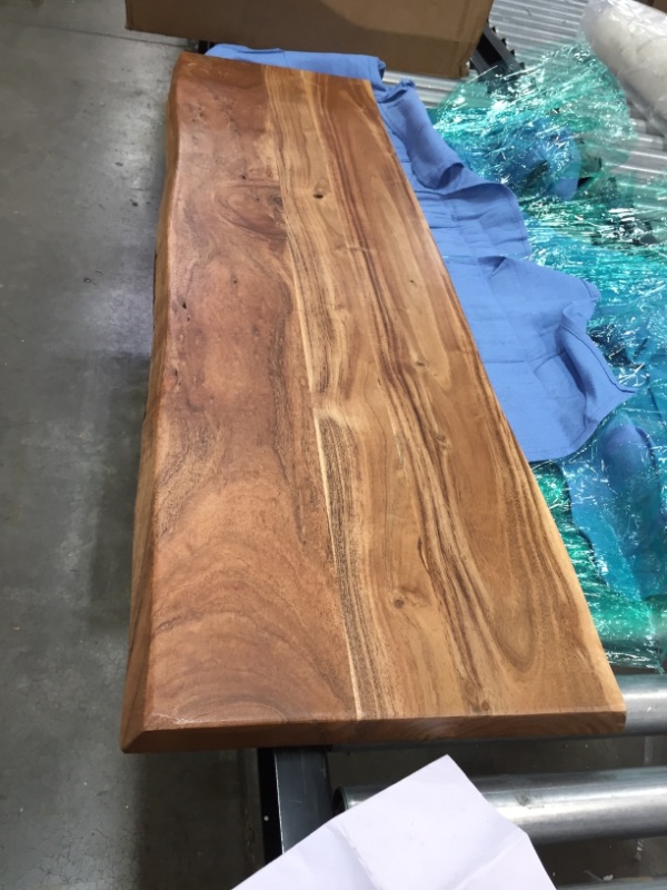 Photo 1 of Alaterre Furniture Hairpin Natural Live Edge Wood with Metal 48" Bench
