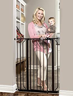 Photo 1 of Regalo Easy Step Extra Tall Walk-Through Gate, Black, 41-in