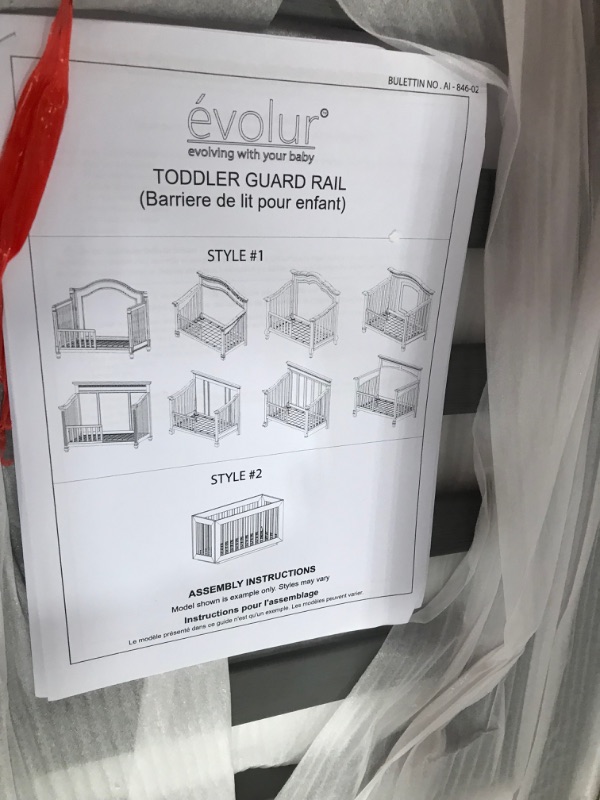 Photo 1 of Evolur Toddler Rail, Frost

