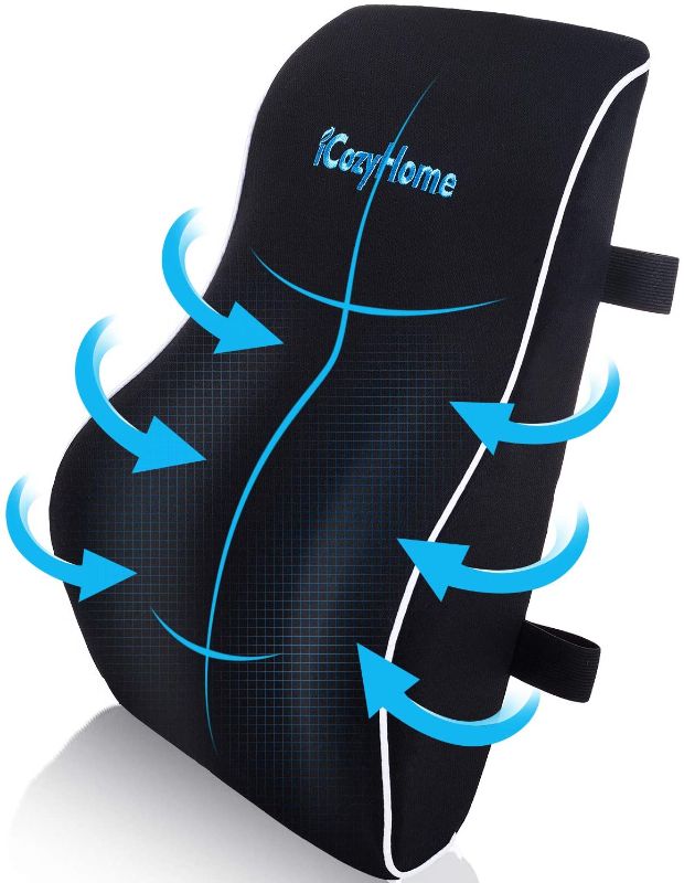 Photo 1 of 
Lumbar Support Pillow for Chair, Lower Back Pillow, Memory Foam Lumbar Pillow, Orthopedic Back Cushion for Computer Chair, Gaming Chair, Office Chair, Car,...