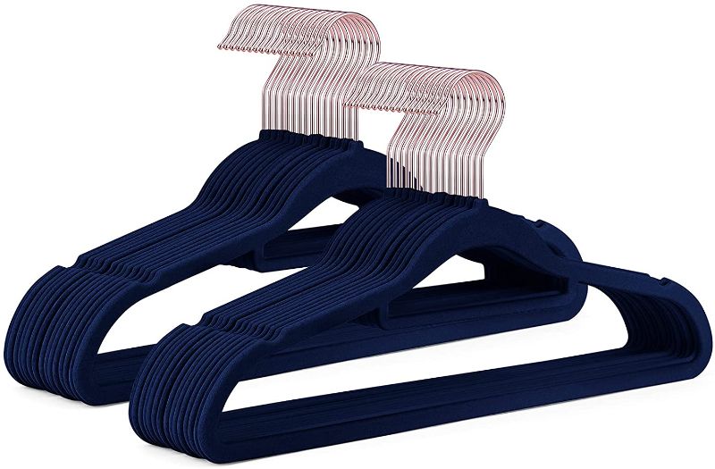 Photo 1 of 
IEOKE Velvet Hangers, Nonslip Clothes Hangers Heavy Duty 360 Swivel Hanger Hook Ultra Thin Clothes Racks Perfect for Space Saving (Blue)
Color:Blue