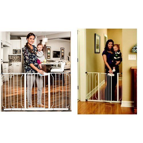 Photo 1 of 
Regalo Extra WideSpan Walk Through Safety Gate, White & Regalo Easy Step Walk Thru Gate, White, Fits Spaces between 29" and 39" Wide