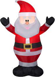 Photo 1 of 3.5 ft Pre-Lit LED Airblown Santa Christmas Inflatable
