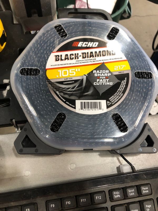 Photo 2 of .105" Black Diamond Trimmer Line (217 ft.) Large Clam 2-Pack
