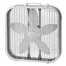 Photo 1 of 20 in. 3 Speed White Box Fan with Save-Smart Technology for Energy Efficiency
