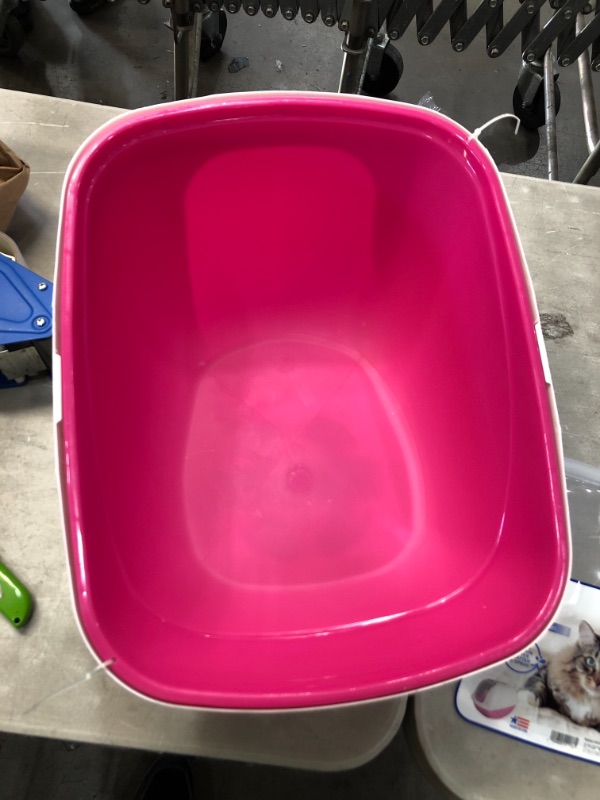 Photo 5 of Petmate Basic Hooded Litter Pan Large pink 