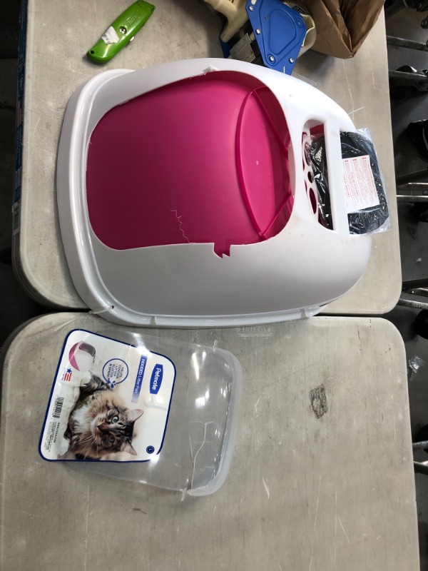 Photo 2 of Petmate Basic Hooded Litter Pan Large pink 