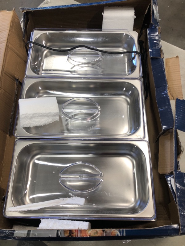 Photo 2 of **parts only** Oster Triple Warming Tray Buffet Server - Ckstbstw00 - Stainless Steel