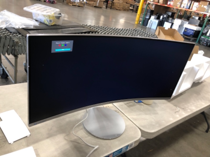 Photo 2 of SAMSUNG J791 Series 34-Inch Ultrawide QHD (3440x1440) Computer Monitor, 100Hz, Thunderbolt 3 Daisy Chain, QLED, HDMI, USB Hub, Height Adjustable Stand (LC34J791WTNXZA), White
