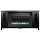 Photo 1 of Somerset 70 in. Electric Fireplace TV Stand in Mahogany with Multi-Color LED Flames
