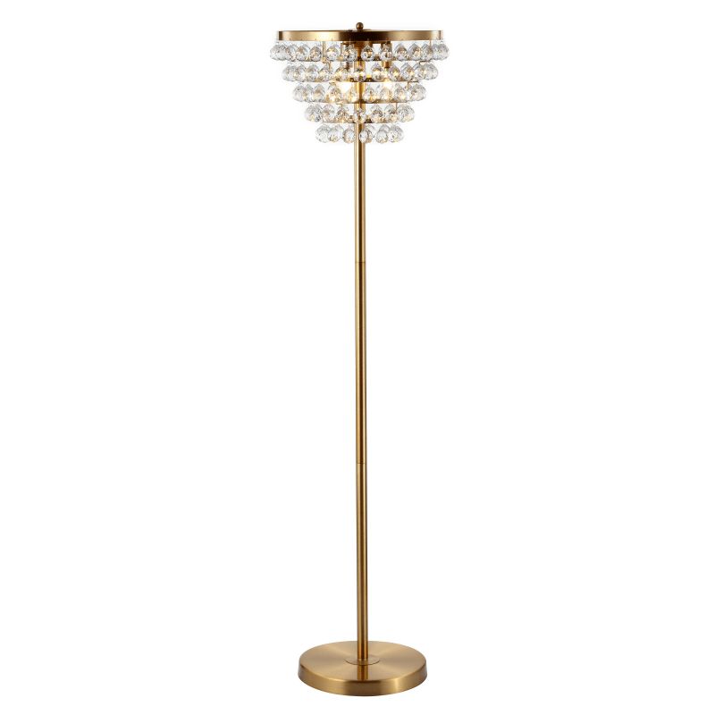 Photo 1 of Jemma 60" Crystal/Metal LED Floor Lamp, Brass Gold / Clear by JONATHAN Y - Brass Gold - 60" H X 16" W X 16" D
**MISSING LIGHT BULBS, USED**
