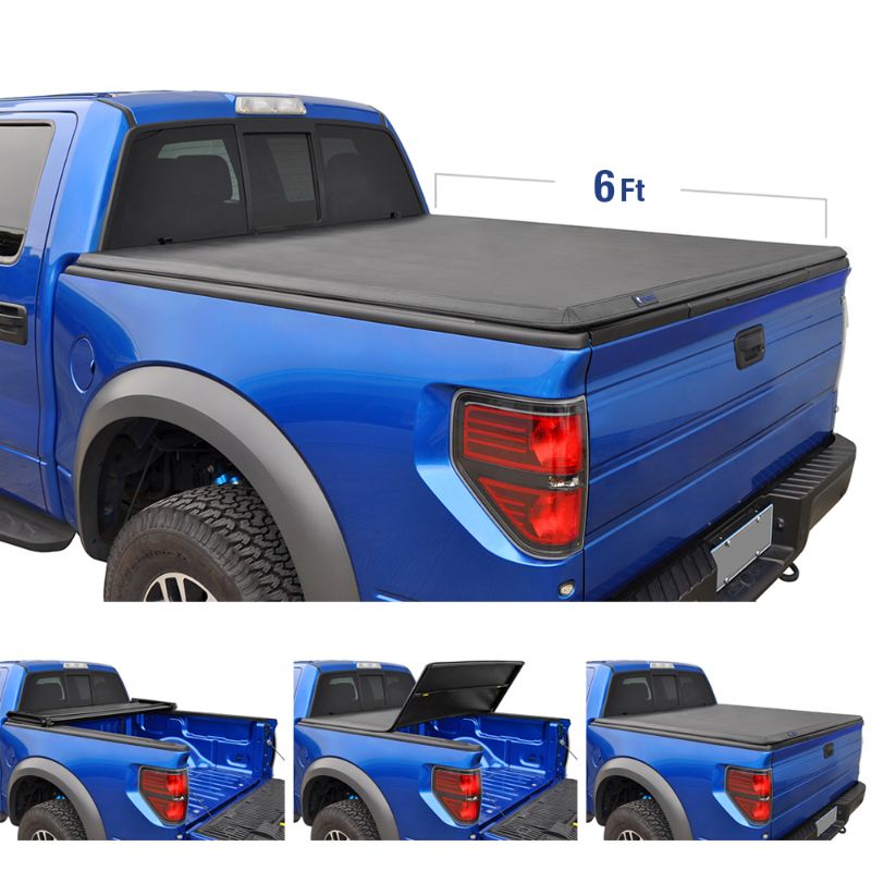 Photo 1 of 05-15 Tacoma 6ft Fleetside T3 Soft Tri-fold Truck Bed Tonneau Cover
