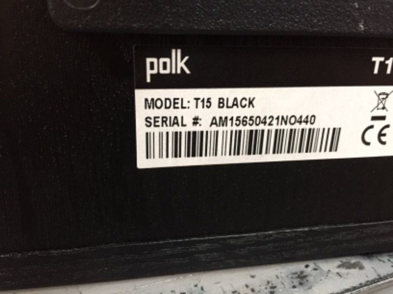 Photo 1 of Polk Audio T15 100 Watt Home Theater Bookshelf Speakers – Hi-Res Audio with Deep Bass Response | Dolby and DTS Surround | Wall-Mountable| Pair, Black
