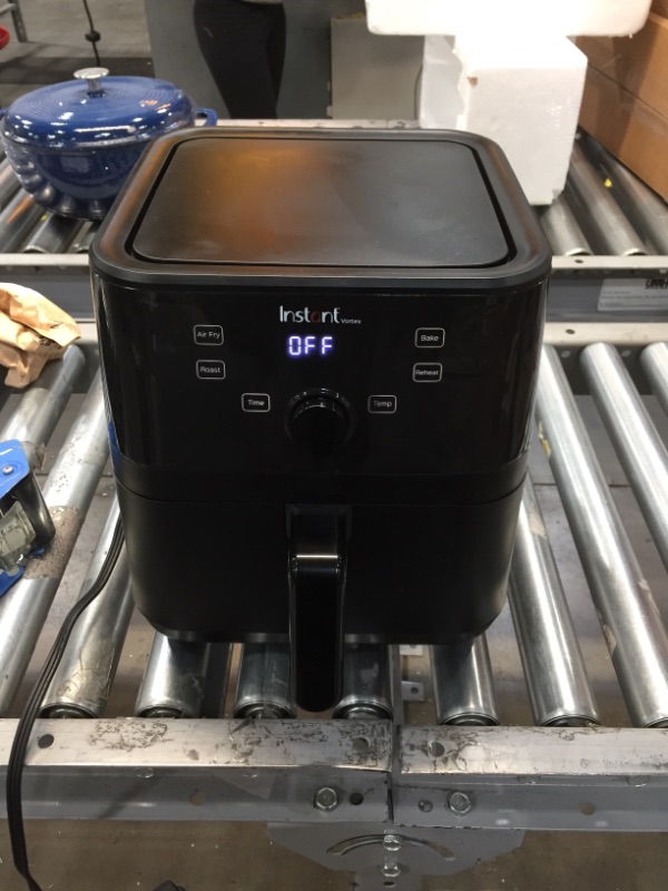 Photo 2 of TESTED WORKS***
Instant Vortex 5.7 Quart Air Fryer, Customizable Smart Cooking Programs, Digital Touchscreen and Non-Stick Air Fryer Basket, Black
