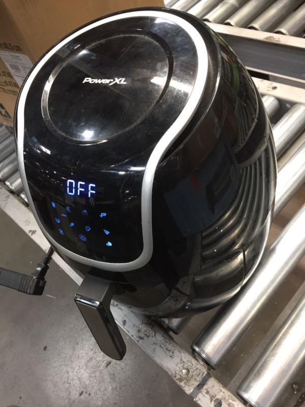 Photo 3 of TESTED WORKS*** DIRTY NEEDS CLEANED**
PowerXL Air Fryer Vortex - Multi Cooker with Roast, Bake, Food Dehydrator, Reheat Non Stick Coated Basket, Cookbook (7 QT, Black)
