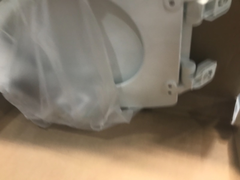 Photo 1 of Jamestown Adjustable Slow Close Never Loosens Elongated Closed Front Toilet Seat in White