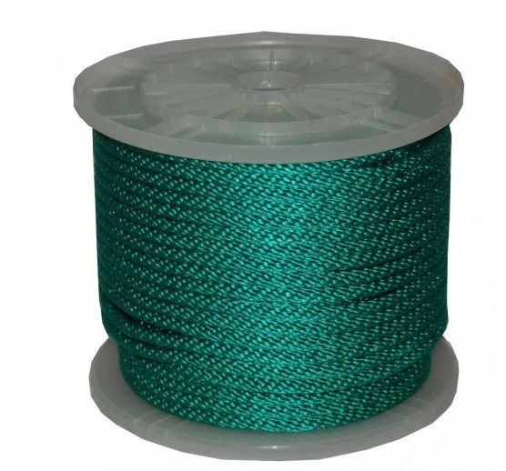 Photo 1 of **SLIGHTLY DIFFERENT FROM STOCK PHOTO**
3/8 in. x 300 ft. Solid Braid Multi-Filament Polypropylene Derby Rope in Green
