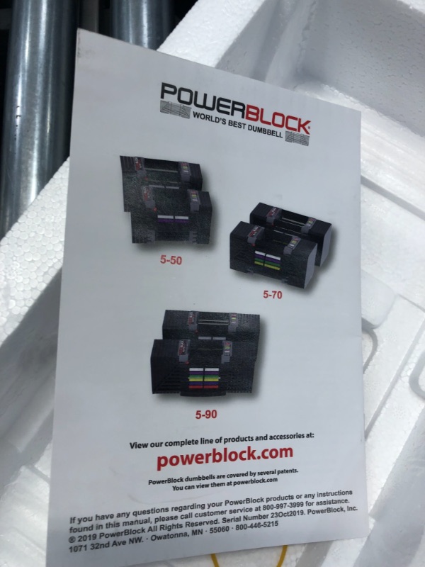 Photo 5 of **INCOMPLETE** (BOX 1 OF 2)
POWERBLOCK Elite EXP Adjustable Dumbbell 
