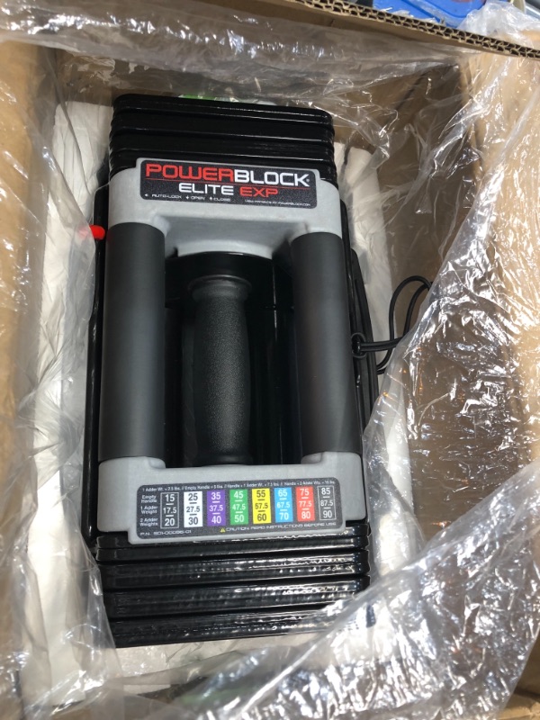 Photo 3 of **INCOMPLETE** (BOX 1 OF 2)
POWERBLOCK Elite EXP Adjustable Dumbbell 
