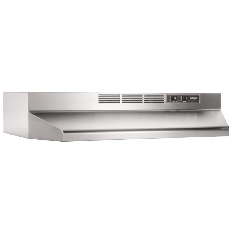 Photo 1 of **DAMAGED**
Broan® 30-Inch Ductless Under-Cabinet Range Hood, Stainless Steel
