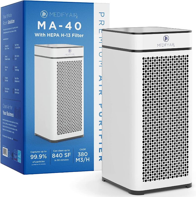 Photo 1 of **PARTS ONLY**
Medify MA-40 Air Purifier with H13 True HEPA Filter | 840 sq ft Coverage | for Smoke, Smokers, Dust, Odors, Pet Dander | Quiet 99.9% Removal to 0.1 Microns | White, 1-Pack
