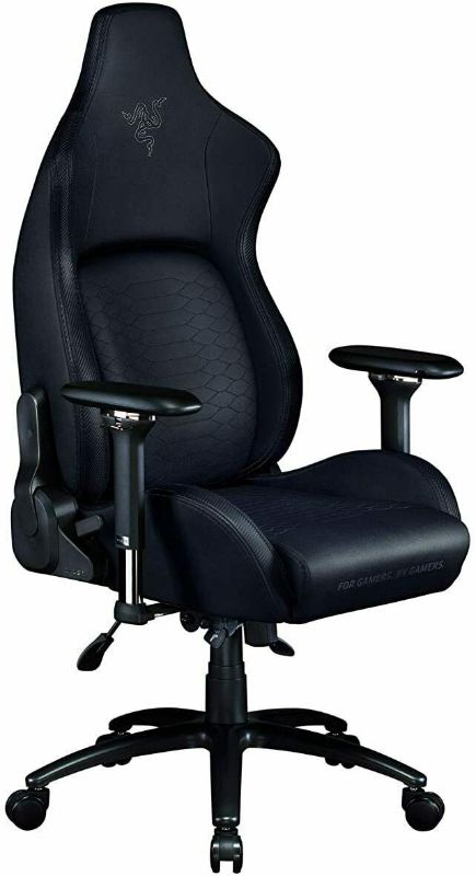 Photo 1 of **INCOMPLETE**
Razer Iskur Gaming Chair: Ergonomic Lumbar Support System - Multi-Layered Synthetic Leather Foam Cushions - Engineered to Carry - Memory Foam Head Cushion - Black
