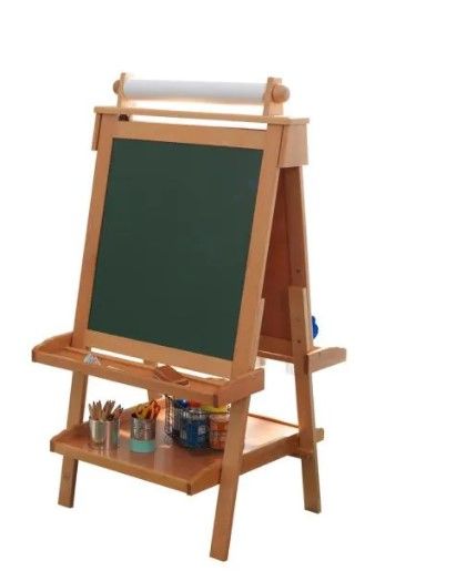 Photo 1 of **INCOMPLETE AND DAMAGED**
Deluxe Wooden Easel in Natural
