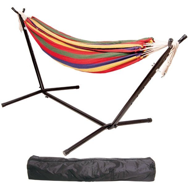 Photo 1 of **INCOMPLETE**
BalanceFrom Double Hammock with Space Saving Steel Stand and Portable Carrying Case, 450-Pound Capacity
