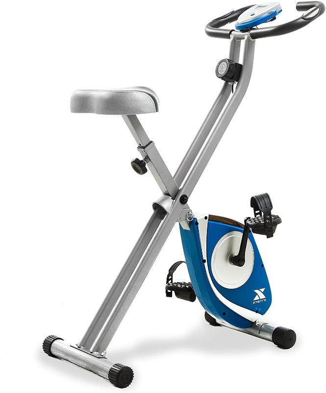 Photo 1 of **DAMAGED**
XTERRA Fitness FB150 Folding Exercise Bike, Silver, 31.5L x 18W x 45.3H in.
