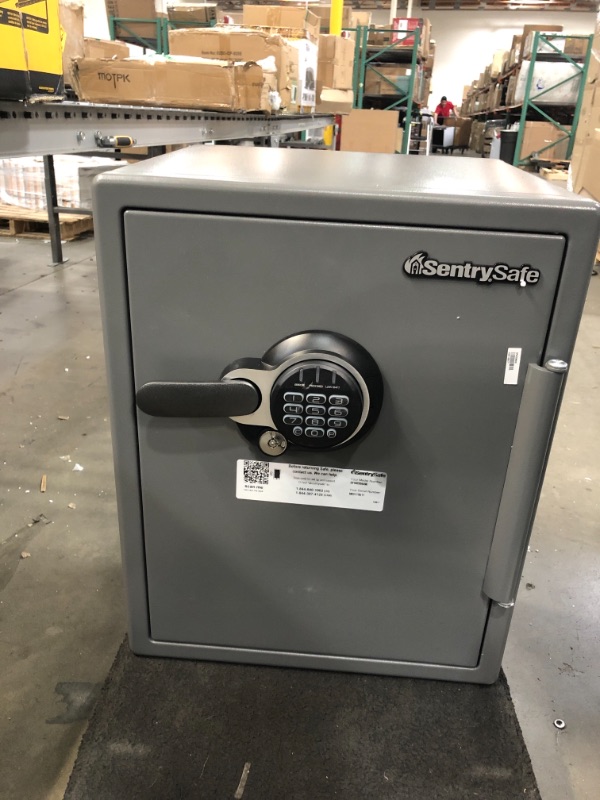 Photo 3 of **INCOMPLETE**
SentrySafe SFW205GQC Fireproof Safe and Waterproof Safe with Digital Keypad 2.05 Cubic Feet Gray/Black
