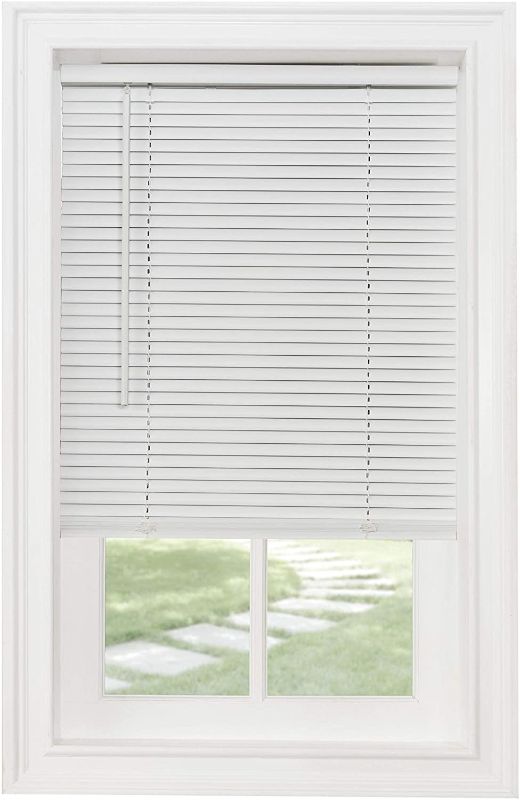 Photo 1 of Achim Home Furnishings MSG2247WH6 Cordless GII, 24"x72", White Corded Morningstar 1" Light Filtering Mini Blind, Width 24inch
