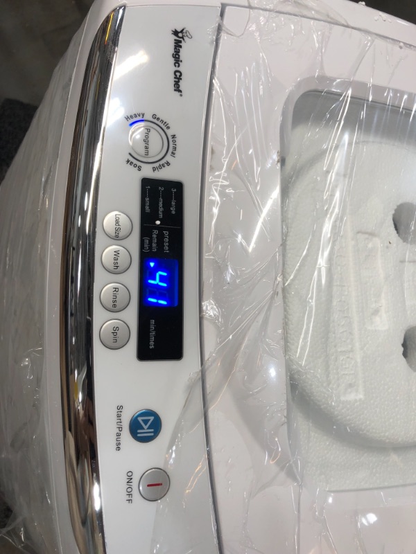 Photo 4 of 17.7 in. 0.9 cu. ft. Compact, Portable Top Load Washer Machine in White
