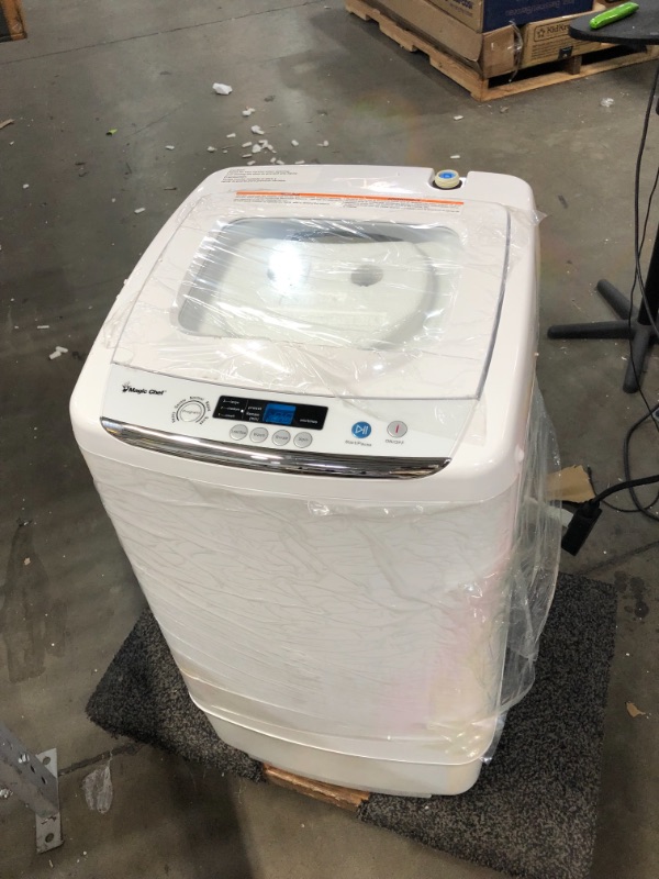 Photo 2 of 17.7 in. 0.9 cu. ft. Compact, Portable Top Load Washer Machine in White
