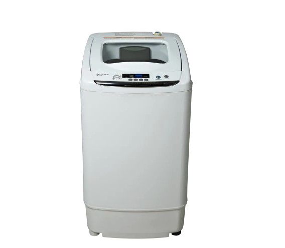 Photo 1 of 17.7 in. 0.9 cu. ft. Compact, Portable Top Load Washer Machine in White
