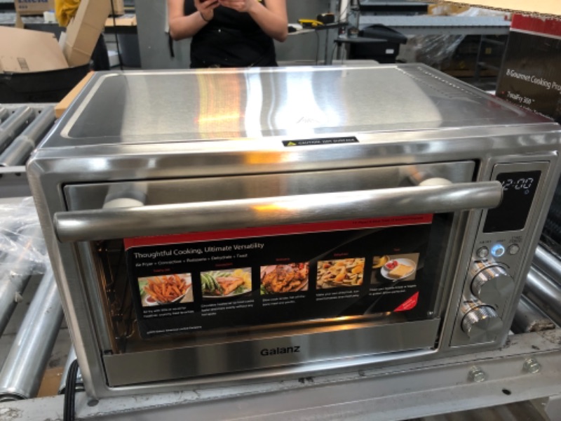 Photo 2 of 1.1 cu. ft. 1800-Watt 6-Slice Stainless Steel Toaster Oven with Convection, Air Fryer and Rotisserie
