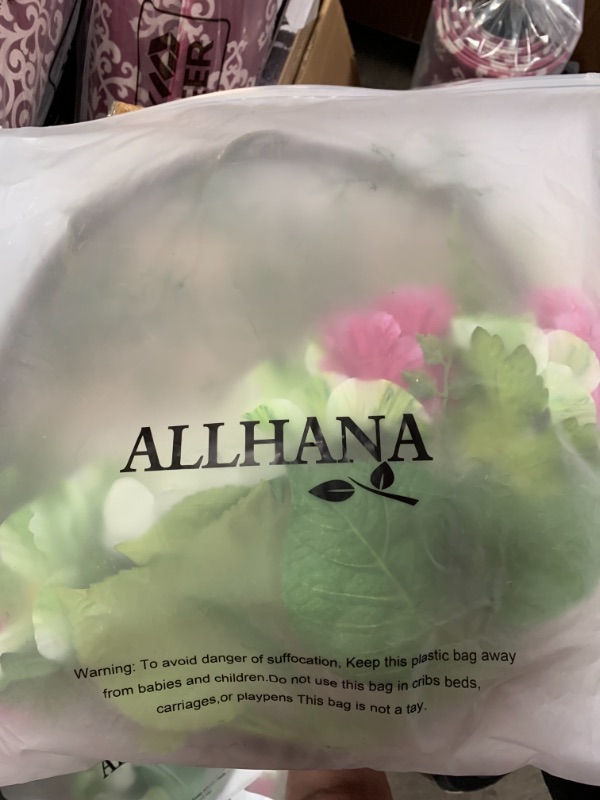 Photo 2 of ALLHANA Summer Hydrangea Wreath for Front Door, 16-18 Inch Artificial Flowers Spring Wreaths for All Seasons Farmhouse Home Wedding Party Holiday Wall Window Decor
