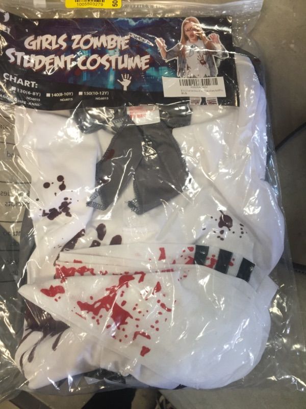Photo 1 of IKALI Zombie Halloween Costume, Girls Boys Women Cheerleader High School Prisoner Bride Nurse Bloody Kids Fancy Dress Outfit
4-6 y/o