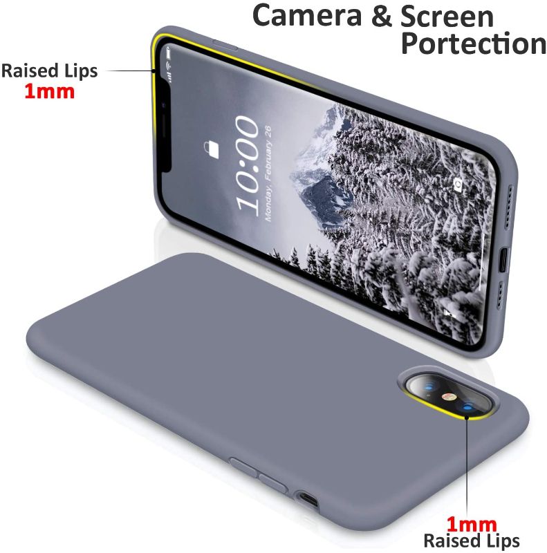 Photo 1 of SURPHY Silicone Case Compatible with iPhone Xs Max Case 6.5 inches, Soft Liquid Silicone Shockproof Phone Case (with Microfiber Lining) Compatible with Xs Max (2018) 6.5 inches (Lavender Gray)
2pack