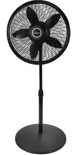 Photo 1 of (PARTS ONLY SALE) Lasko Cyclone Adjustable-Height 18 in. 3 Speed Black Oscillating Pedestal Fan