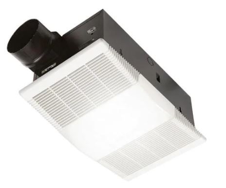 Photo 1 of Broan-NuTone
80 CFM Ceiling Bathroom Exhaust Fan with Light and 1300-Watt Heater