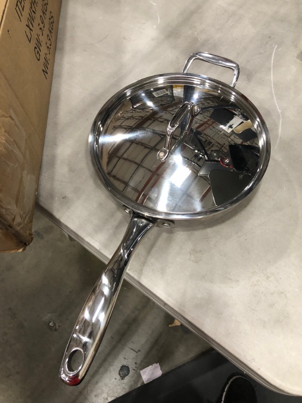 Photo 2 of *USED*
Duxtop Whole-Clad Tri-Ply Stainless Steel Saute Pan with Lid, 3 Quart, Kitchen Induction Cookware
