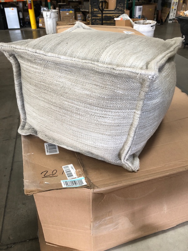 Photo 1 of *USED*
Square Pouf Ottoman, roughly: 14" H x 19" D x 20" L