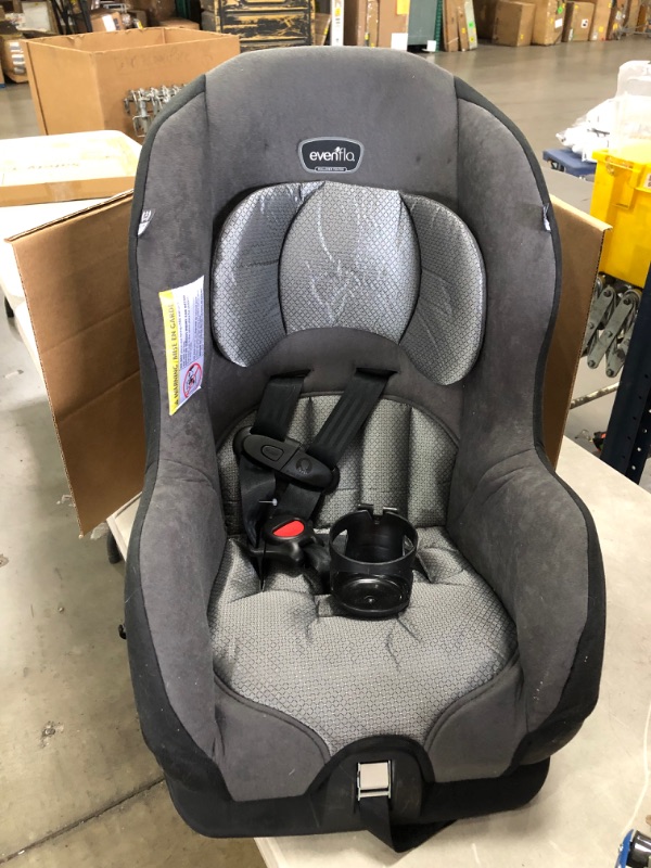 Photo 2 of Evenflo Tribute LX Harness Convertible Car Seat, Solid Print Gray, 18.5 x 22 x 25.5 inches
