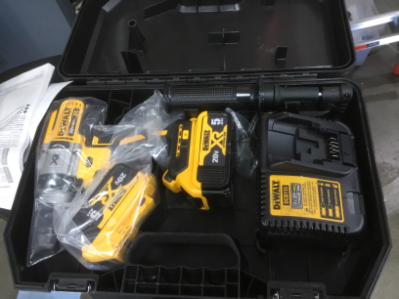 Photo 8 of 
DEWALT 20-Volt MAX XR Cordless Brushless 3-Speed 1/2 in. Drill/Driver with (2) 20-Volt 5.0Ah Batteries & Charger