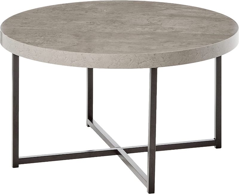 Photo 1 of *SEE last picture for damage*
Target Marketing Systems Era Series Contemporary Round Living Room Coffee Table, 31.5" W, Gray, 31.5" W in. x 31.5" D in. x 18.3" H in.